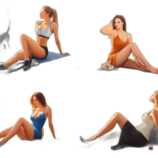concept art, photorealistic, oil painting, fantasy art transparent PNG cut-out