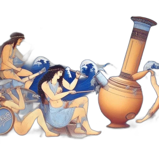 concept art, fantasy art, watercolor, vaporwave transparent PNG cut-out