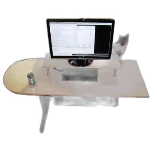 furniture, 3d render, cat, sits transparent PNG cut-out