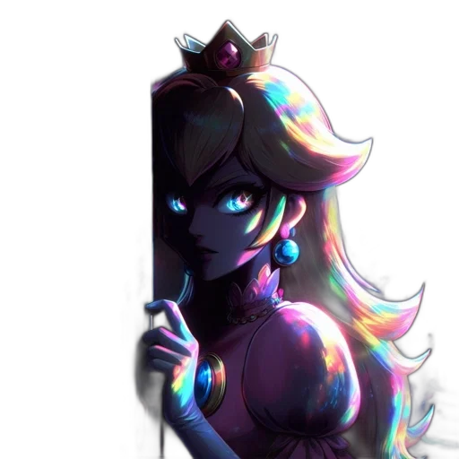 crown, dress, staff, robot transparent PNG cut-out