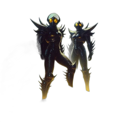 mask, robot, creature, staff transparent PNG cut-out