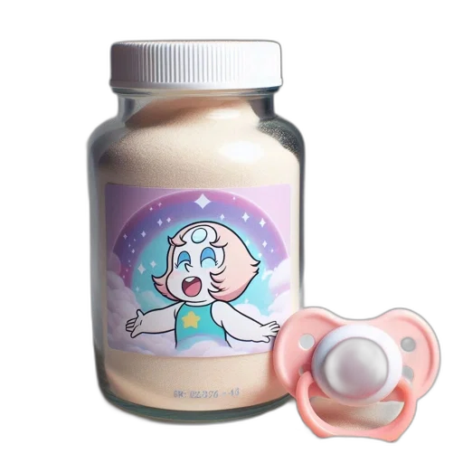 bottle, 3d render, vaporwave, concept art transparent PNG cut-out