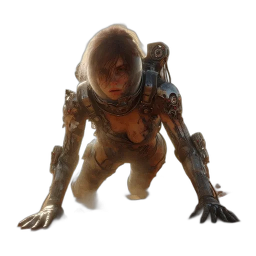 robot, creature, animal, face transparent PNG cut-out
