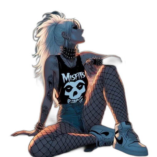 jacket, comic book art, cartoon, cyberpunk transparent PNG cut-out