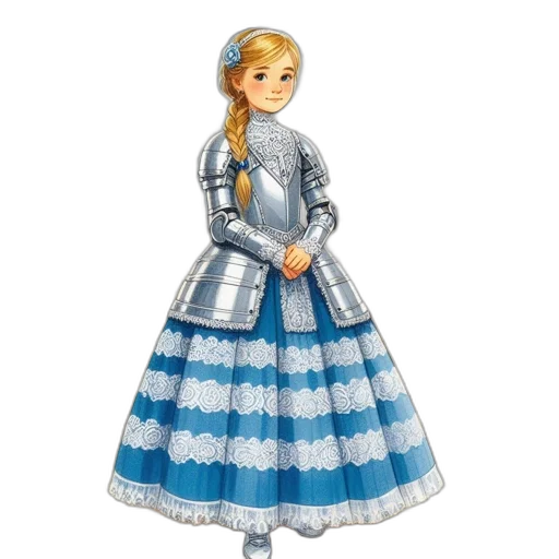 dress, 3d render, concept art, young transparent PNG cut-out