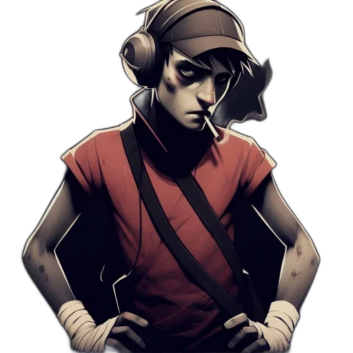 staff, hat, face, weapon transparent PNG cut-out