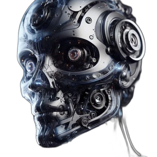 mask, robot, face, cyberpunk transparent PNG cut-out