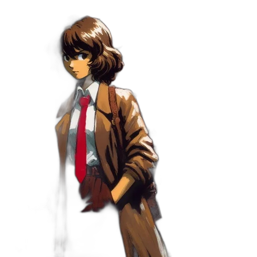 jacket, staff, face, robot transparent PNG cut-out