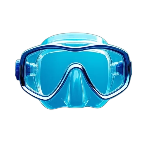 mask, underwater, blue, ocean transparent PNG cut-out