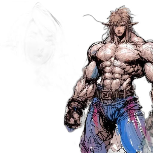 comic book art, concept art, fantasy art, photorealistic transparent PNG cut-out