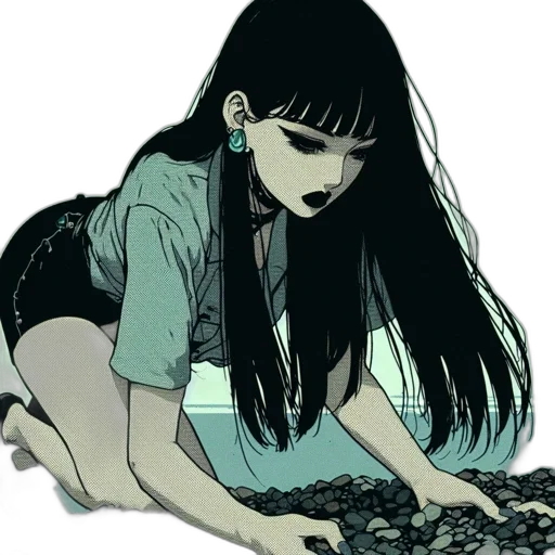 jewelry, hair, dress, comic book art transparent PNG cut-out