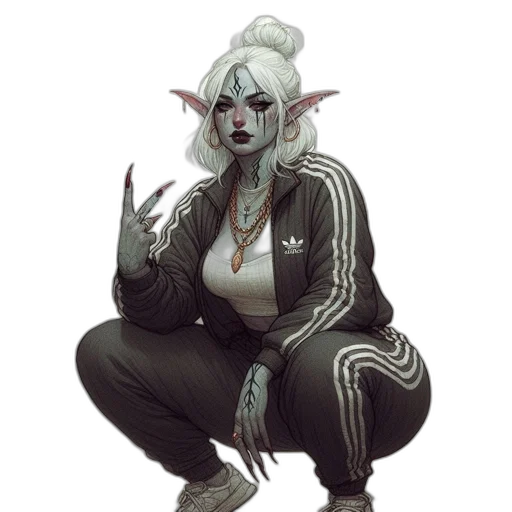 creature, jacket, staff, concept art transparent PNG cut-out