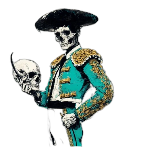 jacket, staff, weapon, mask transparent PNG cut-out