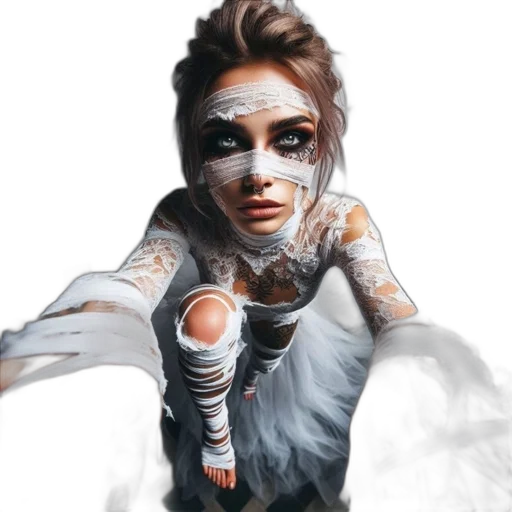 mask, face, dress, staff transparent PNG cut-out