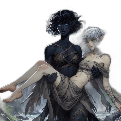 dress, mask, fantasy art, concept art transparent PNG cut-out