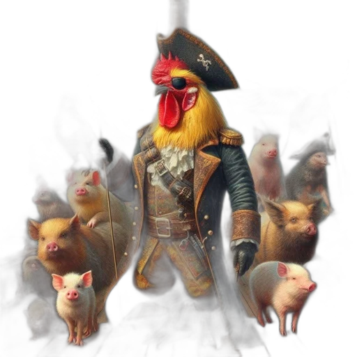 animal, mask, jacket, weapon transparent PNG cut-out