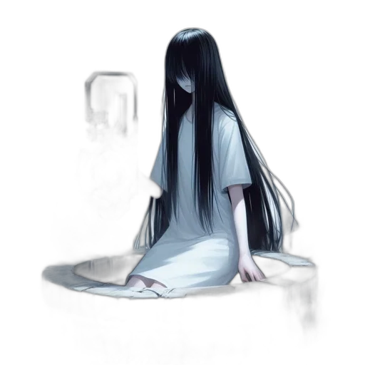 dress, hair, creature, mask transparent PNG cut-out