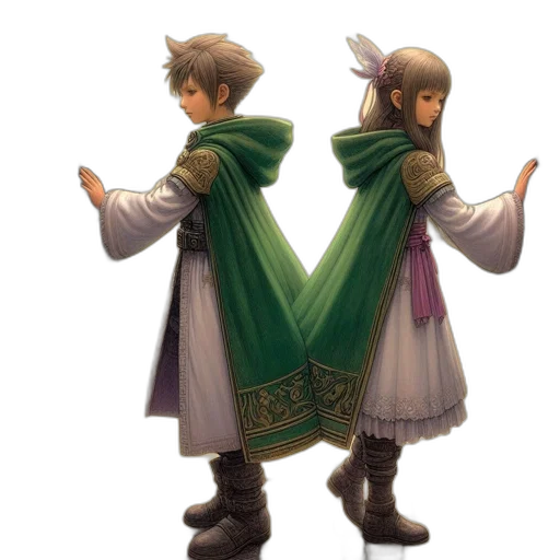 jacket, sword, staff, dress transparent PNG cut-out