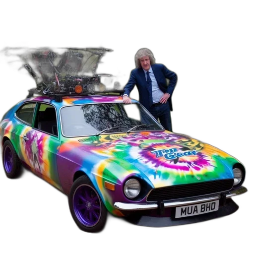 car, weapon, animal, vaporwave transparent PNG cut-out