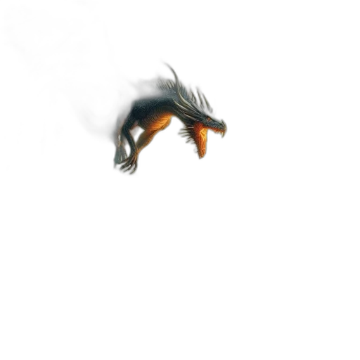 dragon, creature, animal, hair transparent PNG cut-out