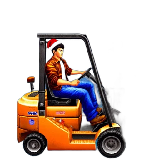 car, staff, photorealistic, pixel art transparent PNG cut-out