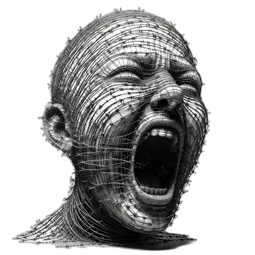 face, mask, creature, hair transparent PNG cut-out
