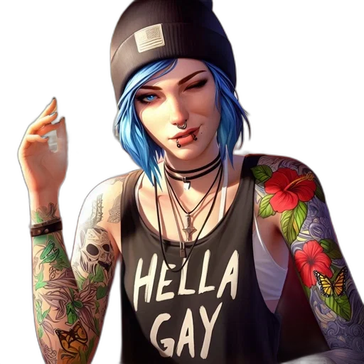 hat, face, jacket, concept art transparent PNG cut-out