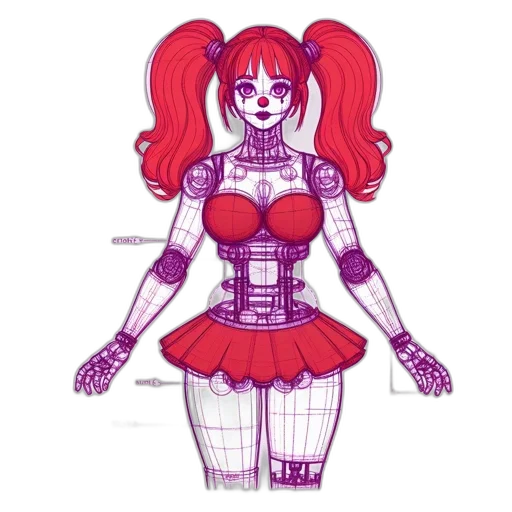 dress, robot, concept art, pixel art transparent PNG cut-out