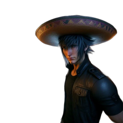 hat, staff, umbrella, hair transparent PNG cut-out