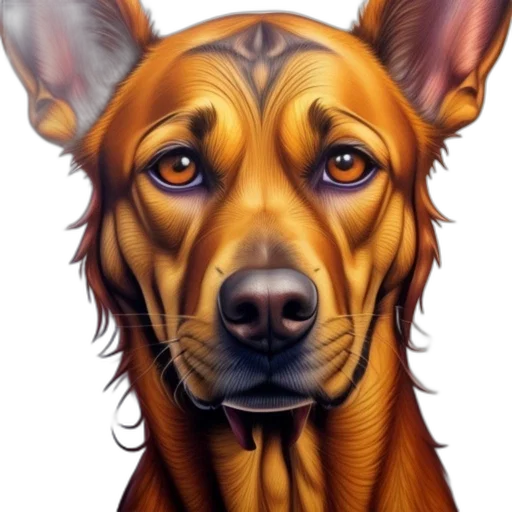 animal, face, staff, photorealistic transparent PNG cut-out