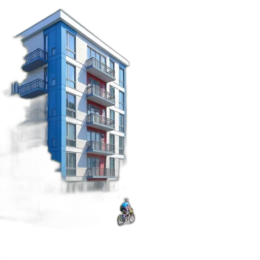 building, 3d render, concept art, photorealistic transparent PNG cut-out