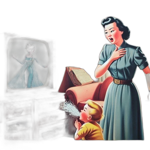 concept art, inside, room, surprised transparent PNG cut-out
