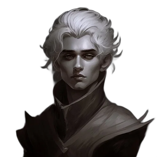 face, staff, dragon, fantasy art transparent PNG cut-out