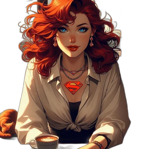 jewelry, face, comic book art, concept art transparent PNG cut-out