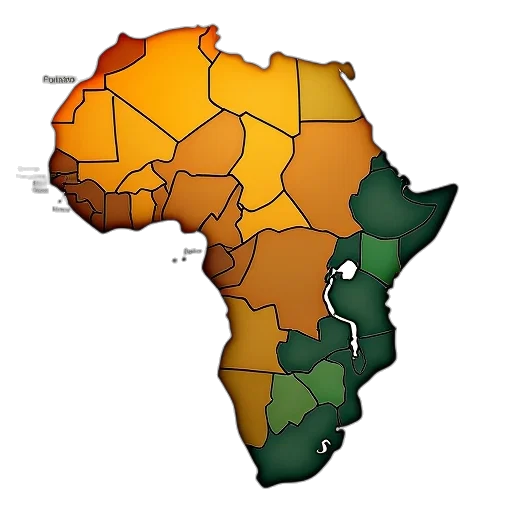 niger, highlighted, congo, map transparent PNG cut-out