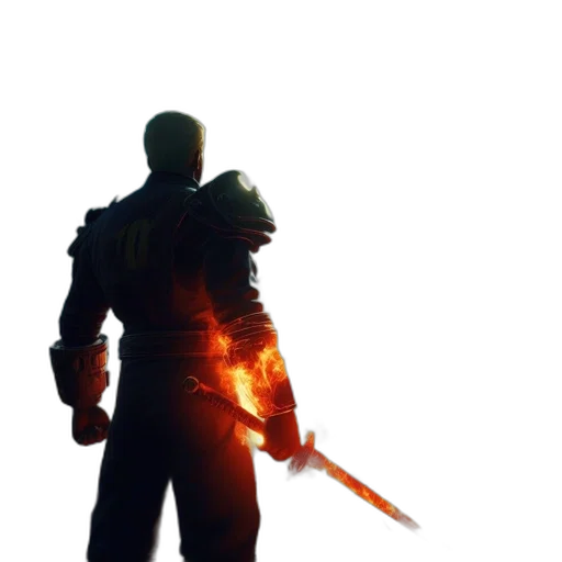 sword, weapon, staff, jacket transparent PNG cut-out
