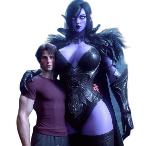 concept art, fantasy art, comic book art, cyberpunk transparent PNG cut-out
