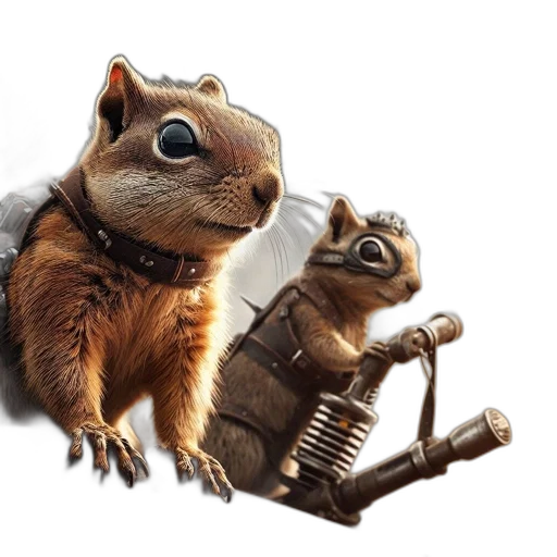 animal, concept art, photorealistic, 3d render transparent PNG cut-out