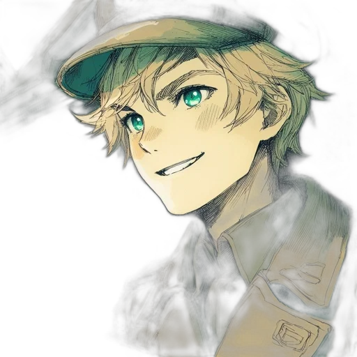 hat, face, staff, weapon transparent PNG cut-out