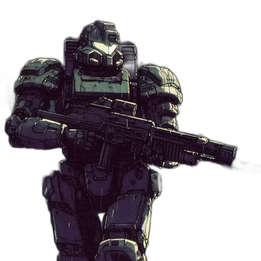 robot, weapon, concept art, pixel art transparent PNG cut-out