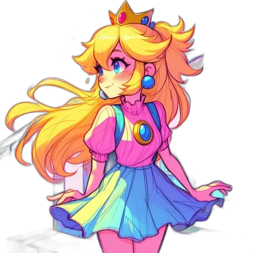 dress, crown, staff, creature transparent PNG cut-out