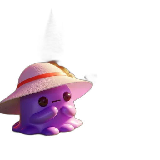 hat, creature, umbrella, staff transparent PNG cut-out