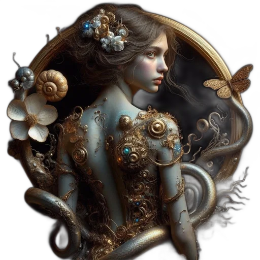 jewelry, crown, dress, fantasy art transparent PNG cut-out