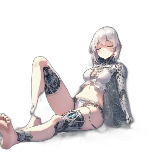 robot, dress, sword, weapon transparent PNG cut-out