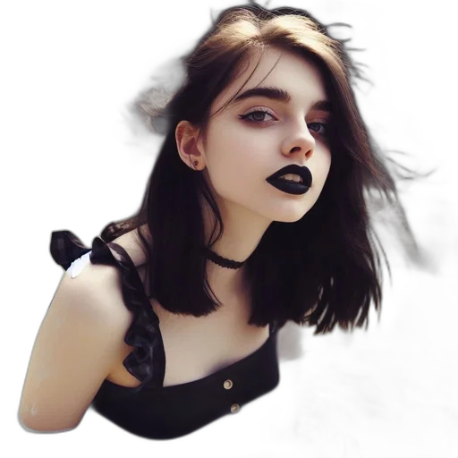 face, hair, mask, creature transparent PNG cut-out