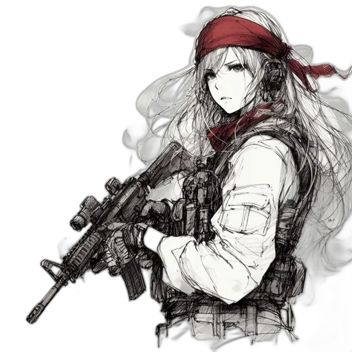weapon, concept art, anime, cyberpunk transparent PNG cut-out
