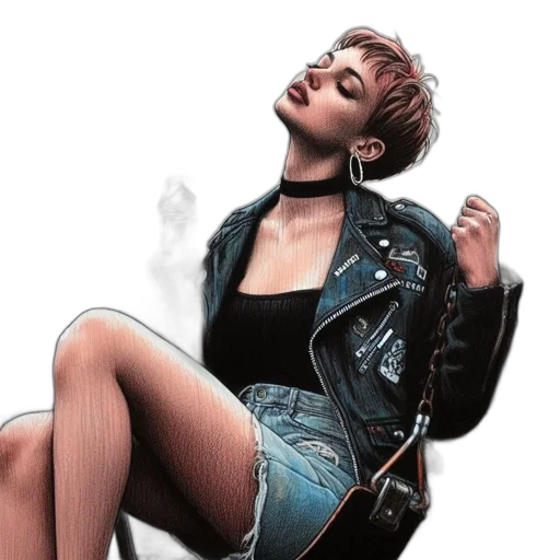 jacket, photorealistic, concept art, cyberpunk transparent PNG cut-out