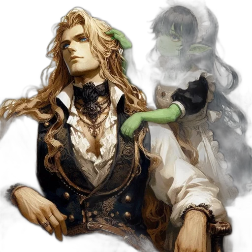 dragon, staff, mask, fantasy art transparent PNG cut-out
