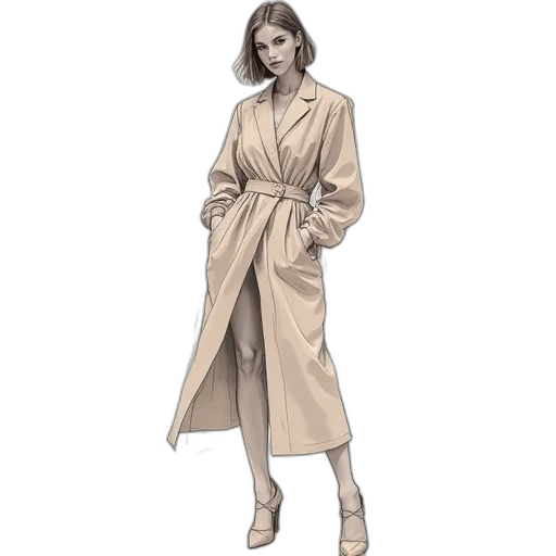 jacket, dress, staff, concept art transparent PNG cut-out