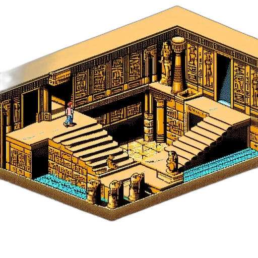 furniture, building, jewelry, pixel art transparent PNG cut-out